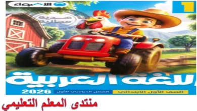 تحميل كتاب الاضواء عربي الصف الأول الابتدائي الترم الأول 2026