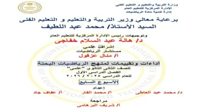 التقييمات الأسبوعية رياضيات للصف الثاني الثانوي الترم الاول 2026 pdf علمي وأدبي