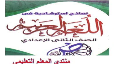 اختبارات استرشادية لغة عربية للصف الثاني الاعدادي الترم الاول 2026 pdf